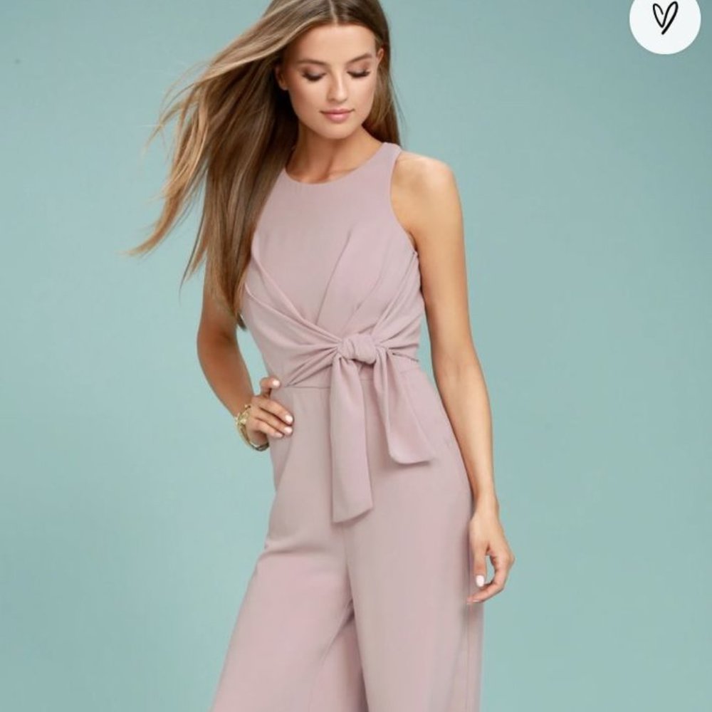 Lulu's On Track Mauve Midi Jumpsuit - image 1